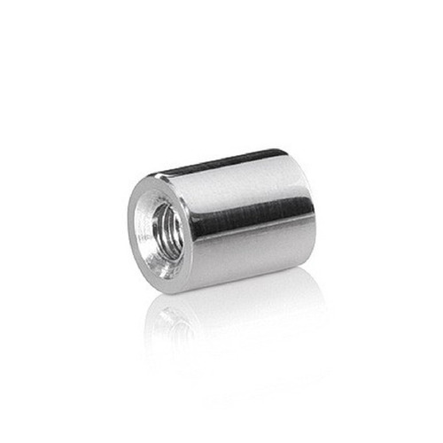 10-24 Threaded Barrels Diameter: 3/8'', Length: 1/2'', Polished Stainless Steel Grade 304 [Required Material Hole Size: 7/32'' ]