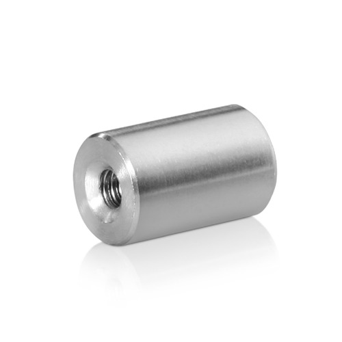 10-24 Threaded Barrels Diameter: 1/2'', Length: 3/4'', Satin Brushed Stainless Steel Grade 304 [Required Material Hole Size: 7/32'' ]