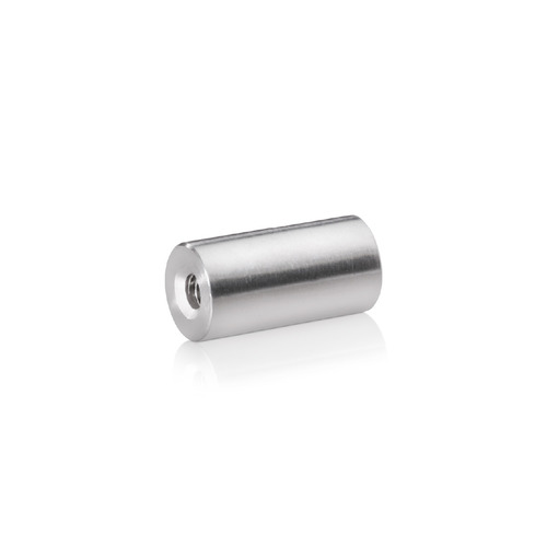 10-24 Threaded Barrels Diameter: 1/2'', Length: 1'', Brushed Satin Finish Grade 304 [Required Material Hole Size: 7/32'' ]