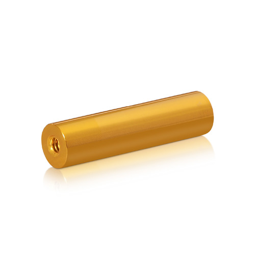 10-24 Threaded Barrels Diameter: 1/2'', Length: 2'', Gold Anodized  [Required Material Hole Size: 7/32'' ]