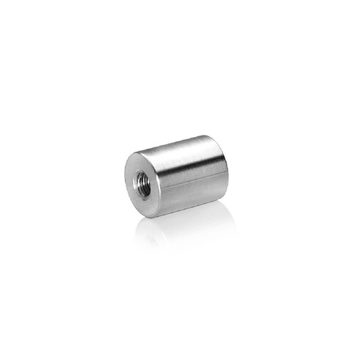 1/4-20 Threaded Barrels Diameter: 5/8'', Length: 3/4'', Satin Brushed Stainless Steel Grade 304 [Required Material Hole Size: 17/64'' ]
