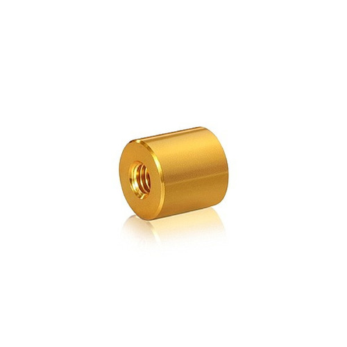 5/16-18 Threaded Barrels Diameter: 3/4'', Length: 3/4'',  Gold Anodized Aluminum Finish [Required Material Hole Size: 3/8'' ]