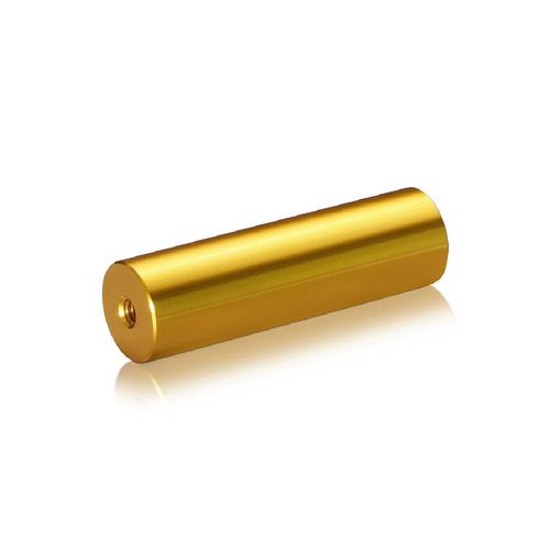 1/4-20 Threaded Barrels Diameter: 7/8'', Length: 3'', Gold Anodized Finish [Required Material Hole Size: 17/64'' ]