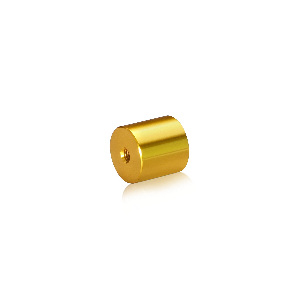 1/4-20 Threaded Barrels Diameter: 1'', Length: 1'', Gold Anodized [Required Material Hole Size: 17/64'' ]