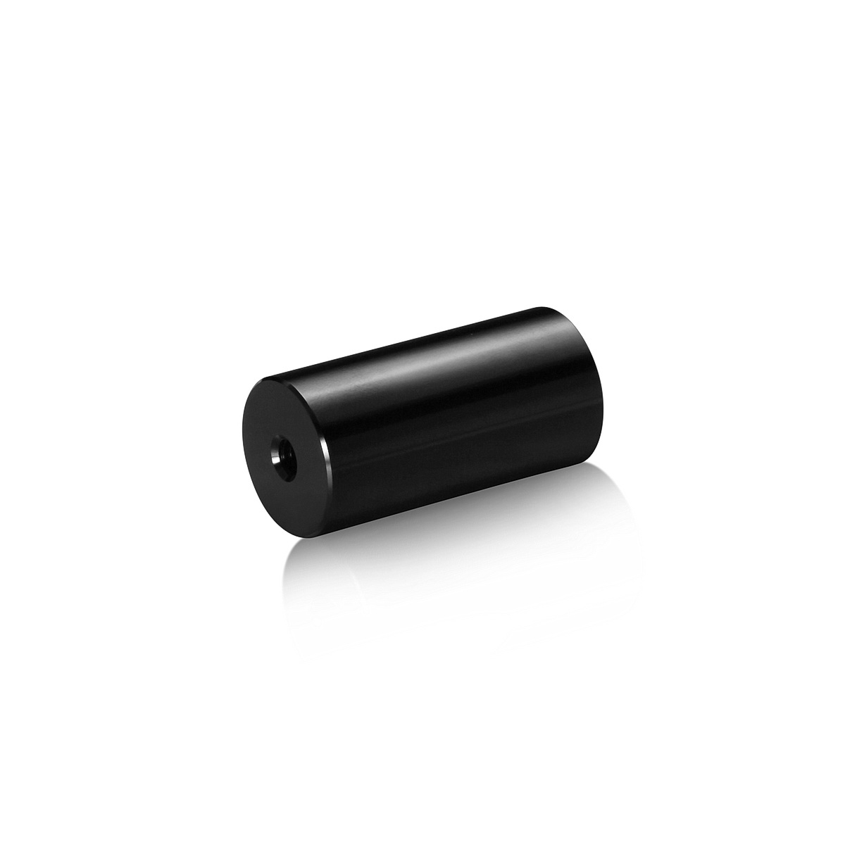 1/4-20 Threaded Barrels Diameter: 1'', Length: 2'', Black Anodized [Required Material Hole Size: 17/64'' ]