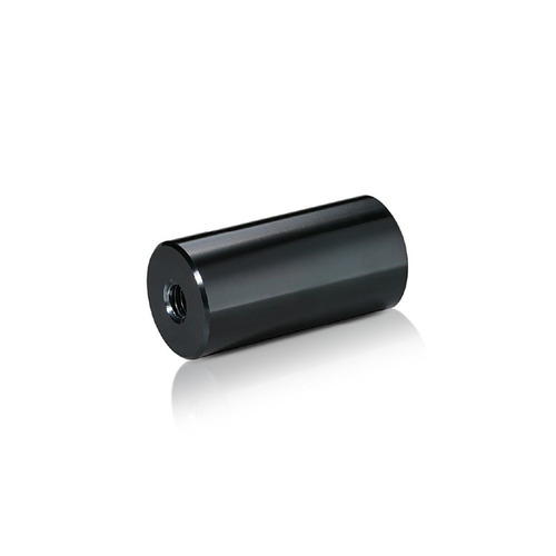 5/16-18 Threaded Barrels Diameter: 1'', Length: 2'', Black Anodized [Required Material Hole Size: 3/8'' ]
