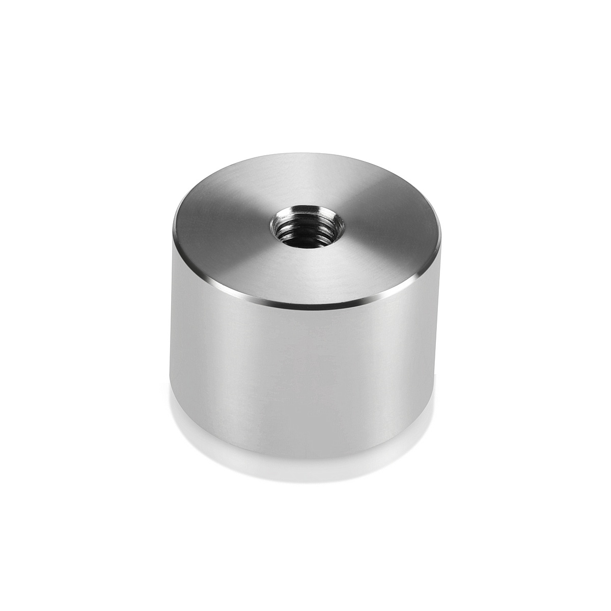 3/8-16 Threaded Barrels Diameter: 1 1/2'', Length: 1 1/16'',  Stainless Steel 316, Brushed Satin Finish [Required Material Hole Size: 3/8'' ]