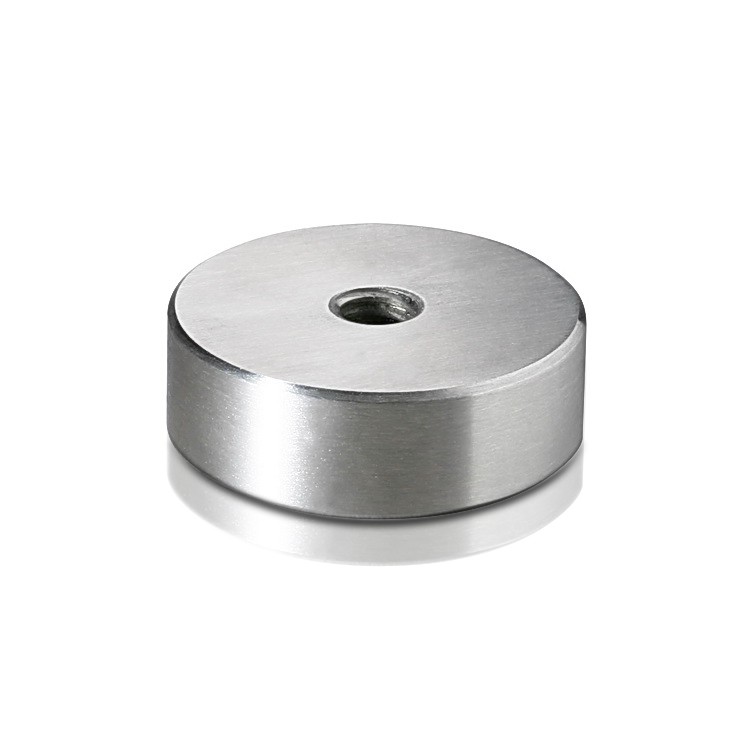 3/8-16 Threaded Barrels Diameter: 1 1/2'', Length: 1/8'',  Stainless Steel 304, Brushed Satin Finish [Required Material Hole Size: 3/8'' ]