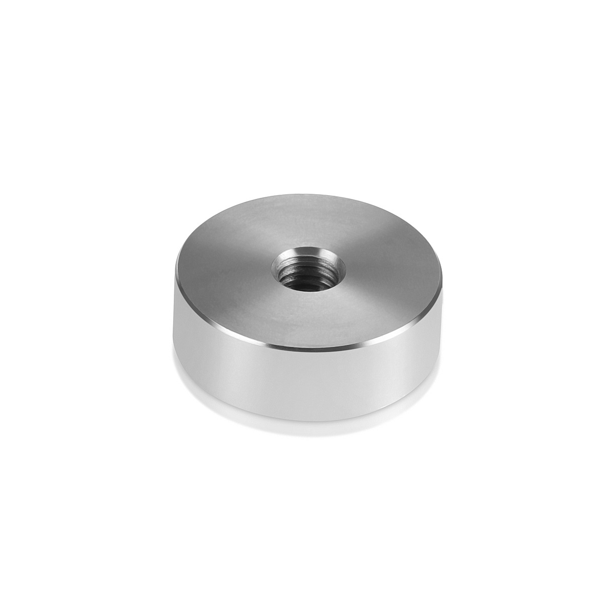 3/8-16 Threaded Barrels Diameter: 1 1/2'', Length: 1/2'',  Stainless Steel 304, Brushed Satin Finish [Required Material Hole Size: 3/8'' ]