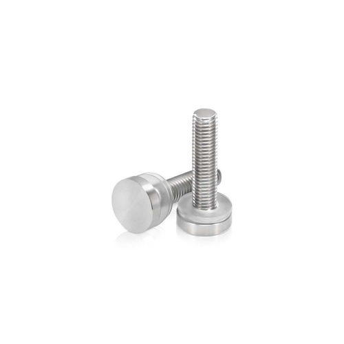 Extended Head for Stainless Steel Standoffs 7/8'' Diameter, Satin Brushed Finish (for Inside or Outside) [Required Material Hole Size: 7/16'']