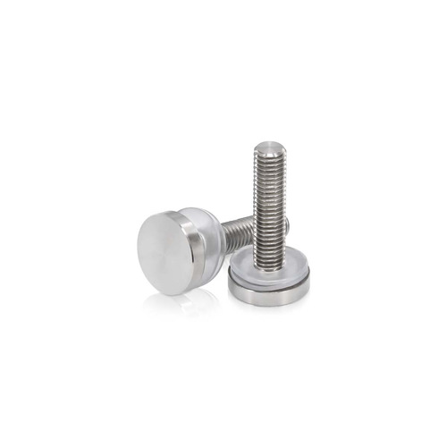 Extended Head for Stainless Steel Standoffs 1'' Diameter, Satin Finish (for Inside) [Required Material Hole Size: 7/16'']