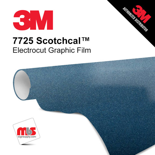 15'' x 50 Yards 3M™ 7725 Scotchcal™ ElectroCut™ Gloss Petroleum Blue 8 year Punched 2 Mil Cast Graphic Vinyl Film (Color Code 247)