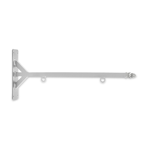 24'' Gray Horizontal Straight Shaft Steel Bracket with Pineapple Finial