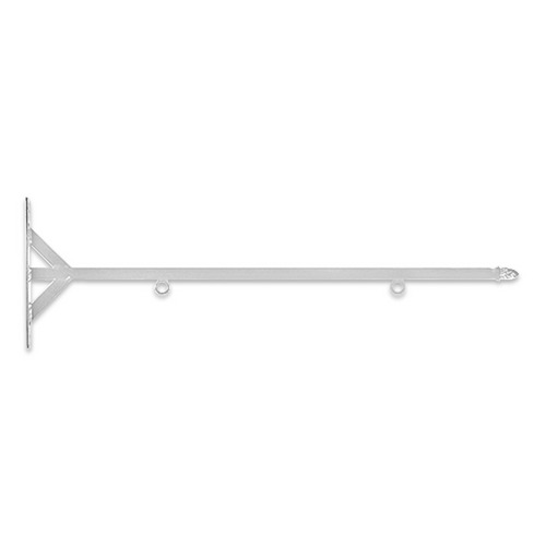 36'' Gray Horizontal Straight Shaft Steel Bracket with Pineapple Finial