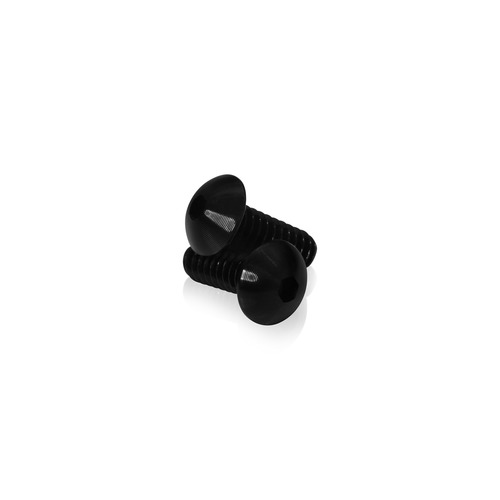 Low Profile Black Anodized Aluminum Bolt 10-24 Thread, Length 1/2'', 3/32'' Hex Broach