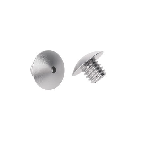 Low Profile Clear Anodized Aluminum Bolt 5/16-18 Thread, Length 5/16'', 3/32'' Hex Broach