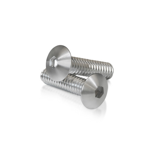 Clear Anodized Aluminum Bolt 1/4-20 Thread, length 3/4'', 5/32'' Hex Broach