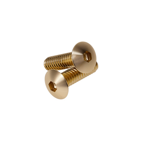 Champagne Anodized Aluminum Bolt 1/4-20 Thread, length 7/8'', 5/32'' Hex Broach