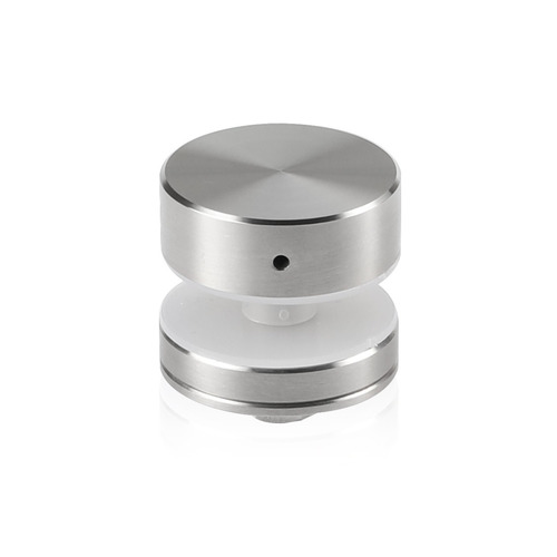 1-1/2'' Diameter x 1-1/2'' Barrel Length, Set of Glass Standoff Stainless Steel SS304 Satin Finish [Required Material Hole Size: 7/16'']