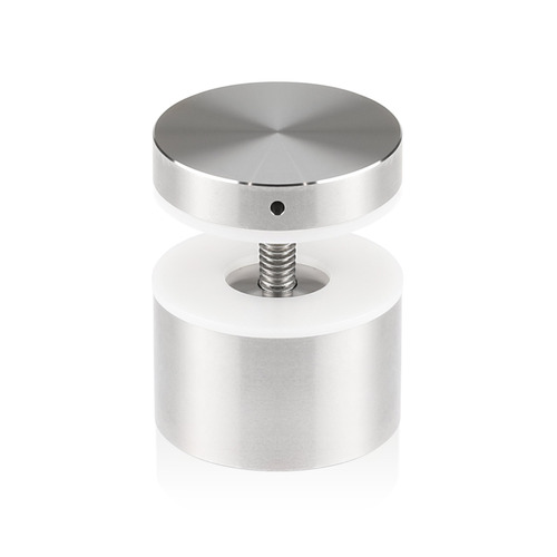 2'' Diameter 304 Stainless Steel Satin Brushed Glass Standoff [Required Material Hole Size: 7/16'']