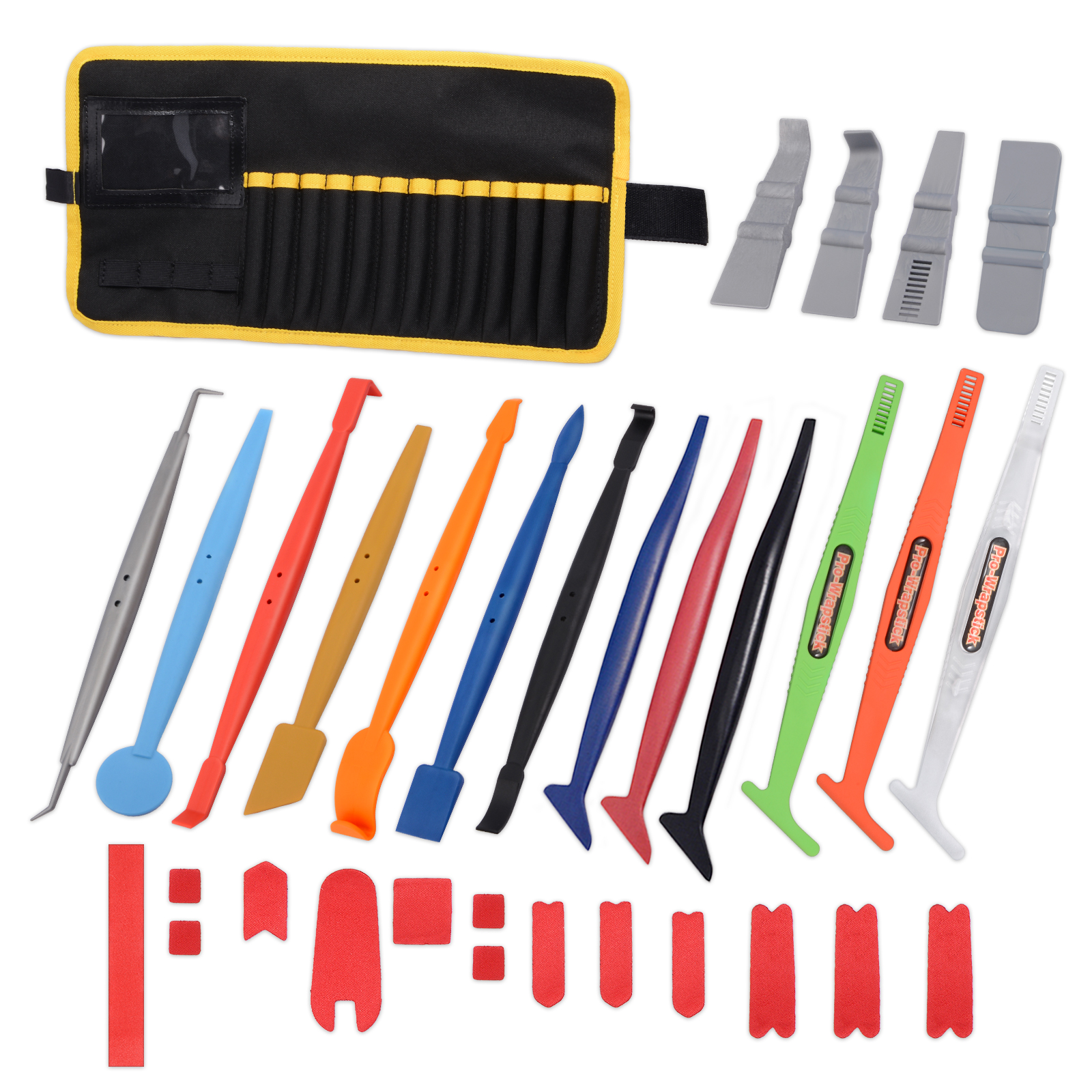 18 in 1 Mutli Purpose Squeegee Set, with Squeegee, Tucking, Wrapping Tools, Felt and a Carrying Case
