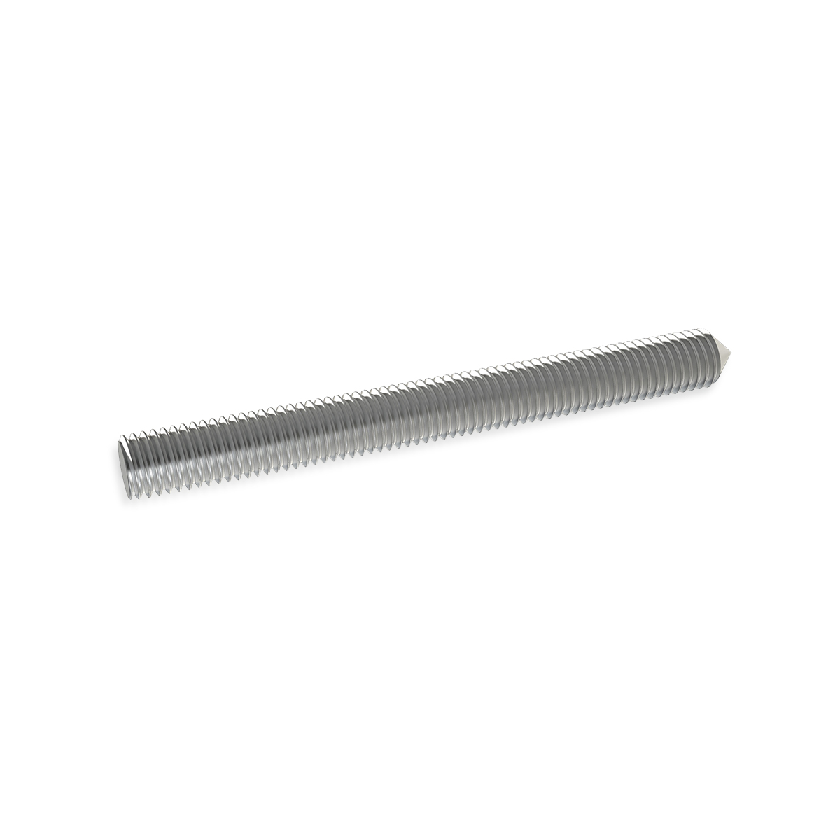 1/4'' Diameter X 4'' Long, Stainless Steel 1/4-20 Threaded Stud (1 End Flat - 1 End Conical)