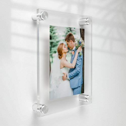 (2) 24'' x 36'' Clear Acrylics , Pre-Drilled With Polished Edges (Thick 3/16'' each), Wall Frame with (6) 1'' x 3/4'' Silver Anodized Aluminum Standoffs includes Screws and Anchors