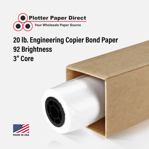 12'' x 500' Rolls - 20# Engineering Bond - 3'' Core (Pack of 1)