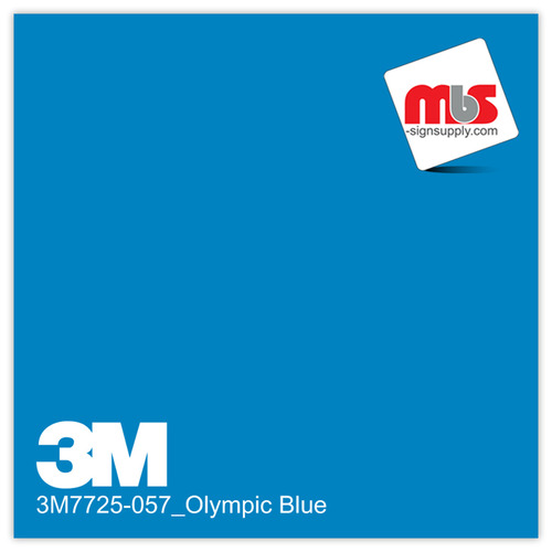 15'' x 50 Yards 3M™ 7725 Scotchcal™ ElectroCut™ Gloss Olympic Blue 8 year Unpunched 2 Mil Cast Graphic Vinyl Film (Color Code 057)