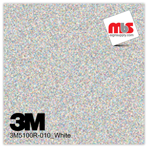 24'' x 10 Yards 3M™ 5100R Scotchlite™ Gloss White 7 year Unpunched 7 Mil Graphic Vinyl Film (Color Code 010)