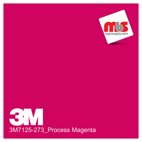 15'' x 10 Yards 3M™ 7125 Scotchcal™ ElectroCut™ Gloss Process Magenta 7 year Unpunched 2 Mil Cast Graphic Vinyl Film (Color Code 273)