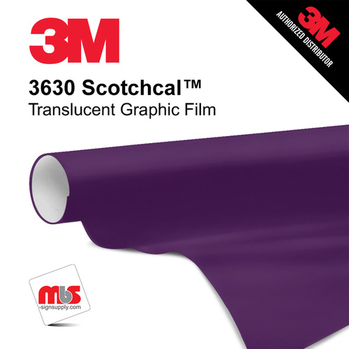 15'' x 10 Yards 3M™ 3630 Scotchcal™ Matte Plum Purple 7 year Punched 2 Mil Cast Graphic Vinyl Film (Color Code 128)