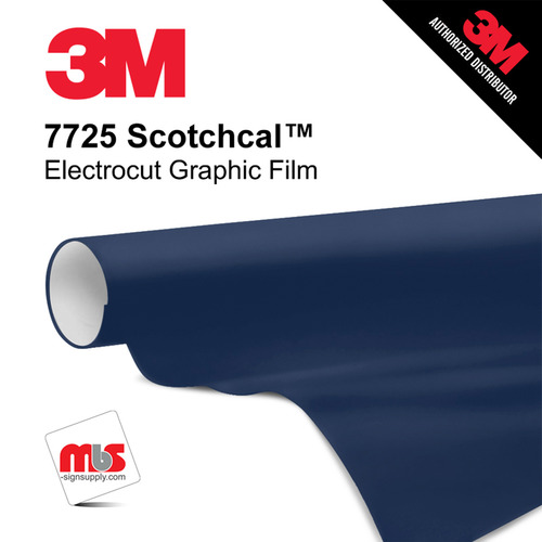 15'' x 50 Yards 3M™ 7725 Scotchcal™ ElectroCut™ Gloss Indigo 8 year Punched 2 Mil Cast Graphic Vinyl Film (Color Code 027)