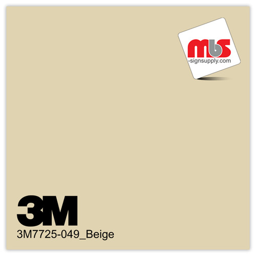 15'' x 50 Yards 3M™ 7725 Scotchcal™ ElectroCut™ Gloss Beige 8 year Unpunched 2 Mil Cast Graphic Vinyl Film (Color Code 049)