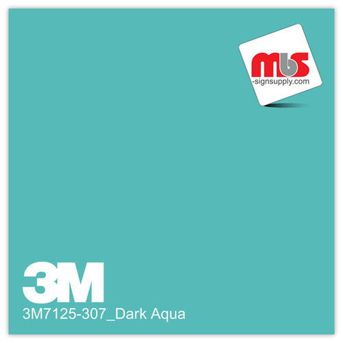 15'' x 10 Yards 3M™ 7125 Scotchcal™ ElectroCut™ Gloss Dark Aqua 7 year Unpunched 2 Mil Cast Graphic Vinyl Film (Color Code 307)