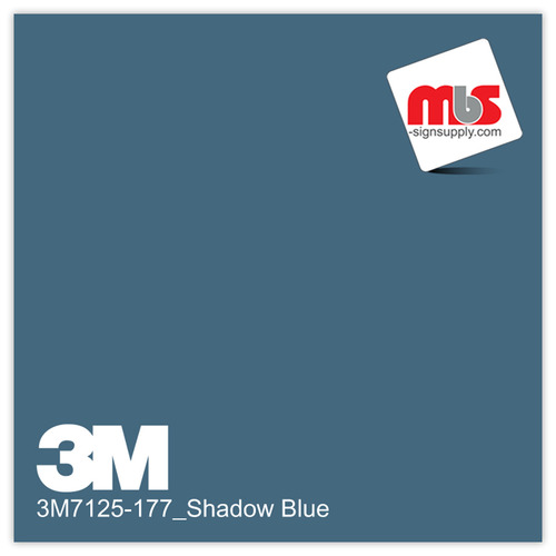 24'' x 10 Yards 3M™ 7125 Scotchcal™ ElectroCut™ Gloss Shadow Blue 7 year Unpunched 2 Mil Cast Graphic Vinyl Film (Color Code 177)