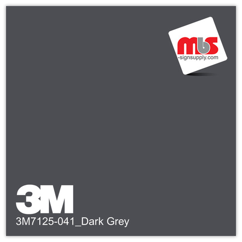15'' x 10 Yards 3M™ 7125 Scotchcal™ ElectroCut™ Gloss Dark Grey 7 year Unpunched 2 Mil Cast Graphic Vinyl Film (Color Code 041)