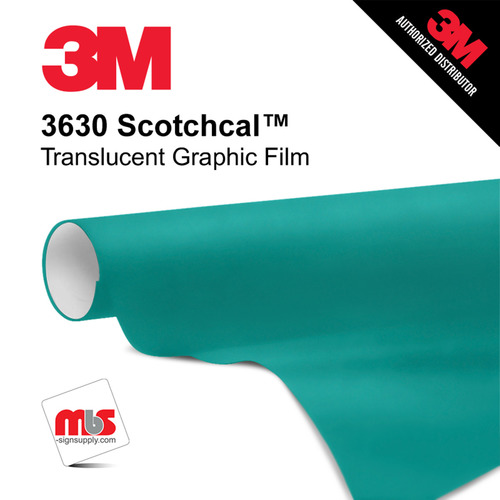 48'' x 10 Yards 3M™ 3630 Scotchcal™ Matte Turquoise 7 year Unpunched 2 Mil Cast Graphic Vinyl Film (Color Code 236)