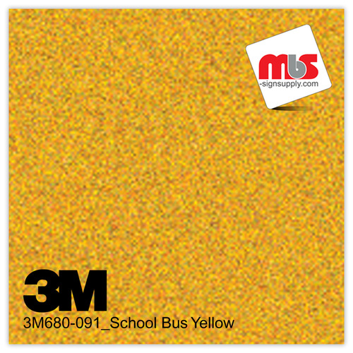 15'' x 10 Yards 3M™ 680 Scotchlite™ Gloss School Bus Yellow 5 year Unpunched 7 Mil Graphic Vinyl Film (Color Code 091)