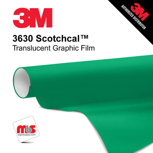 24'' x 10 Yards 3M™ 3630 Scotchcal™ Matte Light Kelly Green 7 year Unpunched 2 Mil Cast Graphic Vinyl Film (Color Code 146)