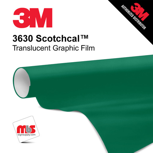 24'' x 50 Yards 3M™ 3630 Scotchcal™ Matte Dark Emerald Green 7 year Unpunched 2 Mil Cast Graphic Vinyl Film (Color Code 126)