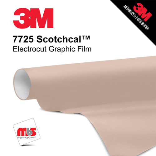 15'' x 50 Yards 3M™ 7725 Scotchcal™ ElectroCut™ Gloss Sandstone 8 year Punched 2 Mil Cast Graphic Vinyl Film (Color Code 089)