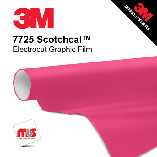 15'' x 50 Yards 3M™ 7725 Scotchcal™ ElectroCut™ Gloss Magenta 8 year Punched 2 Mil Cast Graphic Vinyl Film (Color Code 103)