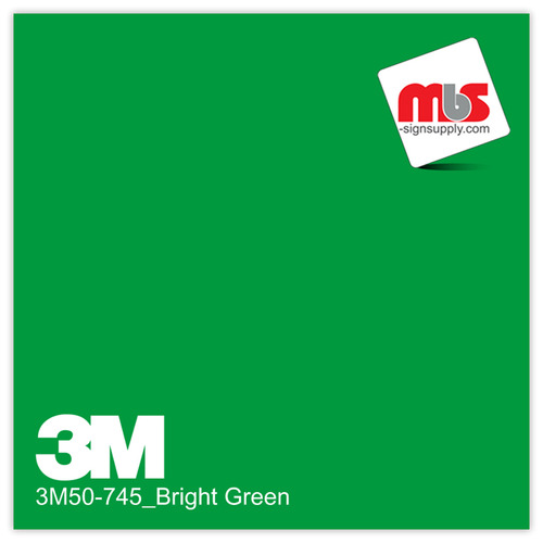 24'' x 50 Yards 3M™ Series 50 Scotchcal Gloss Bright Green 5 Year Unpunched 3 Mil Calendered Graphic Vinyl Film (Color Code 745)