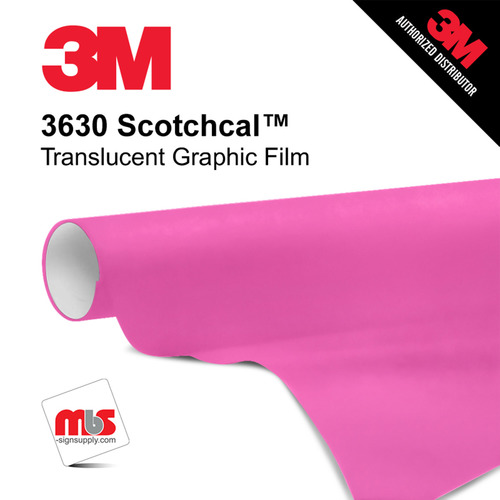 15'' x 10 Yards 3M™ 3630 Scotchcal™ Matte Pink 7 year Unpunched 2 Mil Cast Graphic Vinyl Film (Color Code 108)