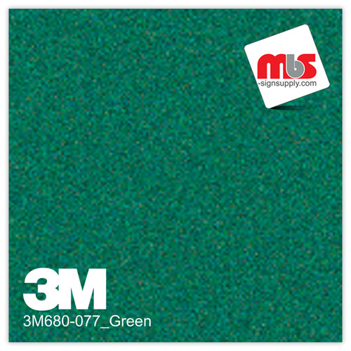 15'' x 10 Yards 3M™ 680 Scotchlite™ Gloss Green 5 year Unpunched 7 Mil Graphic Vinyl Film (Color Code 077)