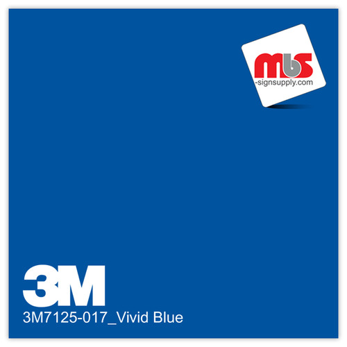 15'' x 10 Yards 3M™ 7125 Scotchcal™ ElectroCut™ Gloss Vivid Blue 7 year Unpunched 2 Mil Cast Graphic Vinyl Film (Color Code 017)