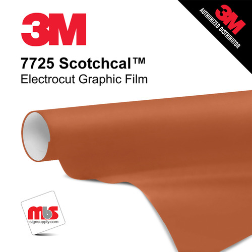 15'' x 50 Yards 3M™ 7725 Scotchcal™ ElectroCut™ Gloss Terracotta 8 year Punched 2 Mil Cast Graphic Vinyl Film (Color Code 024)