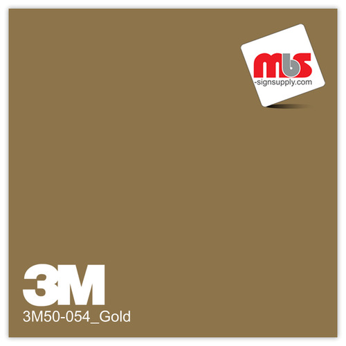 48'' x 50 Yards 3M™ Series 50 Scotchcal Gloss Gold 5 Year Unpunched 3 Mil Calendered Graphic Vinyl Film (Color Code 054)