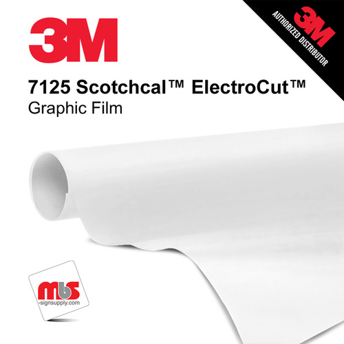 24'' x 50 Yards 3M™ 7125 Scotchcal™ ElectroCut™ Gloss Transparent 7 year Unpunched 2 Mil Cast Graphic Vinyl Film (Color Code 114)